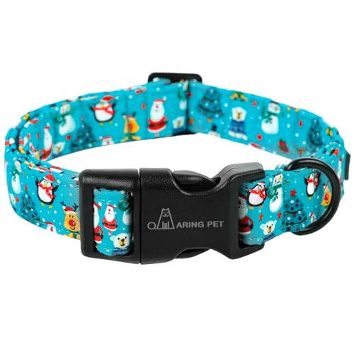 ARING PET Weihnachts-Hundehalsband, niedlich, Baumwolle, leicht, verstellbar, für Weihnachten, Party, Haustier, Welpen, Halsband mit Schnellverschluss-Schnalle von ARING PET