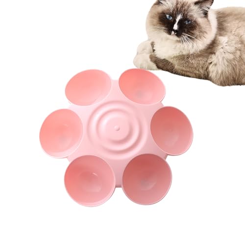 ARIOU Flower Petals Pet Bowl, 6-Meal Kitten Food Dish Puppy Feed Bowl Pet Feeding Bowl Multiple Cat Feeder Safe Flower Petals Design Pet Bowl for Indoor Cats - Promotes Better Digestion von ARIOU