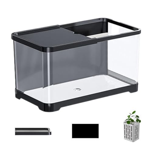 ARIOU Gold Fish Tank – Aquarium-Starter-Set, Salzwasser-Aquarium-Set mit Zylinder, elektrostatischem Aufkleber, vielseitiges Aquarium, Fischaquarium für Quallen, Guppy und Goldfische von ARIOU