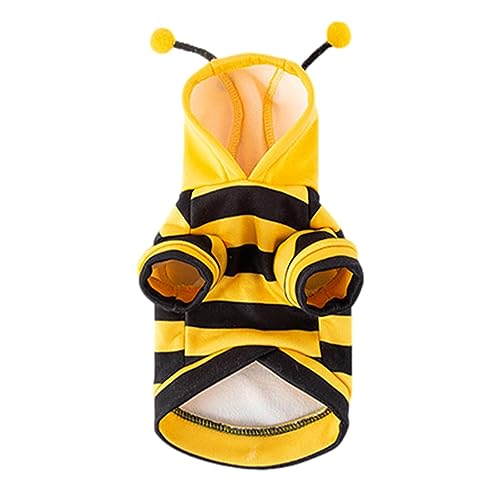 ARIOU Haustier Katze Bienenkostüm, Katze Biene Kostüm Halloween, Haustier Biene Halloween Hoodies, Haustier Hummel Kleid, Katze Cosplay Kostüm Bienen Outfit, Niedliche Kostüme für Katzen, Outfits für von ARIOU