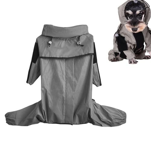 ARIOU Hunderegenanzug, wasserdichte Hundejacke mit Beinen, Haustier-Kapuzenponcho Hunderegen, leichte Hunderegenjacke, wasserdichter Hunderegenmantel, verstellbare Hunderegenjacke mit für Hunde von ARIOU