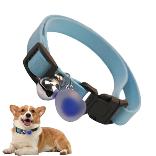 Basic Hundehalsbänder, Haustierhalsband mit Plüsch-Herz-Anhänger und klingender Glocke, bunte Haustierhalsbänder, koreanischer Samt, klassische Schnalle, leichtes Katzenhalsband, verstellbares von ARIOU