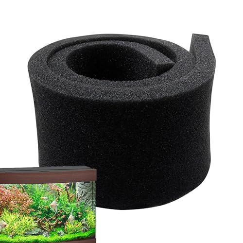 Filterpads für Aquarien – Teichfiltermedien aus Schaumstoff | Aquarium-Filter-Schaumstoff-Pad | Aquarium-Füllkissen | Leicht zu schneidender schwarzer Aquarium-Filtermedienschaum | Wasserfilter für Er von ARIOU