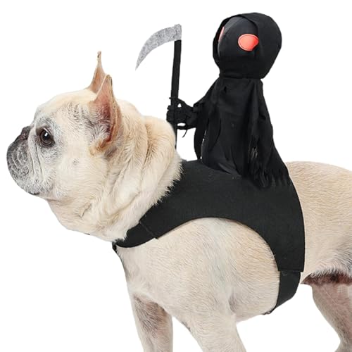 Halloween-Haustier-Outfit – Halloween-Hundekostüm, Welpen-Katzen-Verkleidungszubehör mit Ritter-Design, Hundekleidung, Hundekostüm, Haustier-Kostüm, bequem, für Halloween-Haustiere von ARIOU