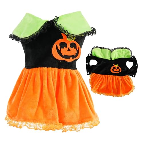 Halloween-Hundekleid, Rock, -Tutu, Urlaubsthema, Urlaubs-Hundekleidung, -Kürbisrock, Outfit für kleine und Mädchen, Welpen, Haustiere von ARIOU