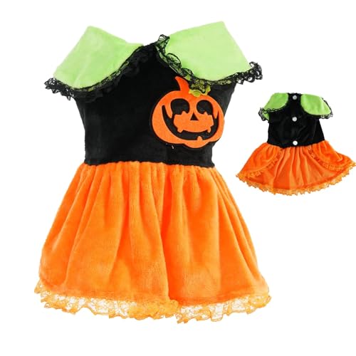 Halloween-Hundekleid, Urlaubsmotiv, Welpen-Shirt-Rock, festliches Hundekleid, Urlaubs-Hundekleidung, entzückendes Hunde-Tutu-Kostüm für kleine und mittelgroße Hunde von ARIOU