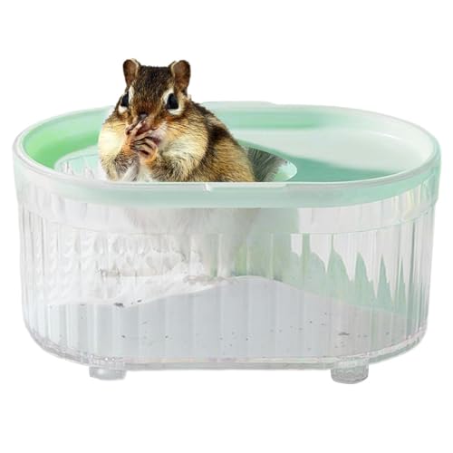 Hamster-Badezimmer, tragbare transparente Sand-Badebox, ovale Haustier-Badewanne, wiederverwendbarer multifunktionaler Sandbadbehälter, mehrfarbig, kleines Haustier-Badezimmer für Zwerghamster, von ARIOU