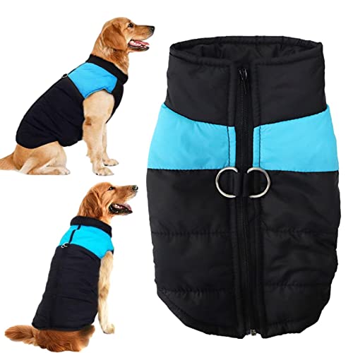 Haustier-Skianzug, Winterweste, wasserdichte Hundeweste, winddichte Polyesterjacke, dicker, warmer Mantel, Weste, Haustierkleidung für Welpen, kleine, mittelgroße und große Hunde, mit Zugang zu Leinen von ARIOU