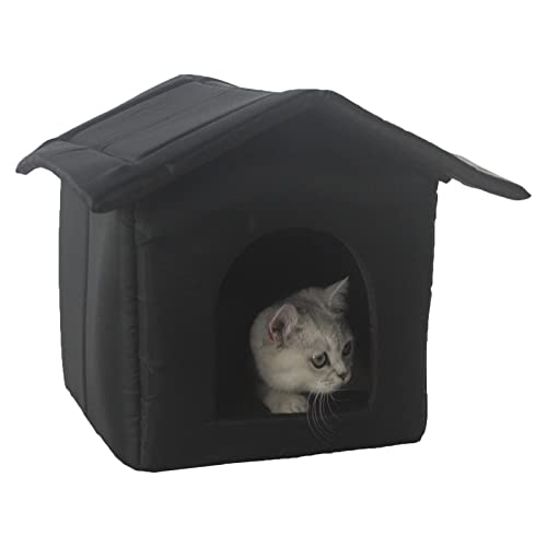 Haustier Unterschlupf Outdoor Katzenhaus Beheiztes Weiches Katzenhaus Oxford Tuch Katzenhaus Wetterfest Warm Katzenbett Feraal Katzenhaus Außen Haustierhaus für Katzen Hunde Haustier Zubehör Für von ARIOU