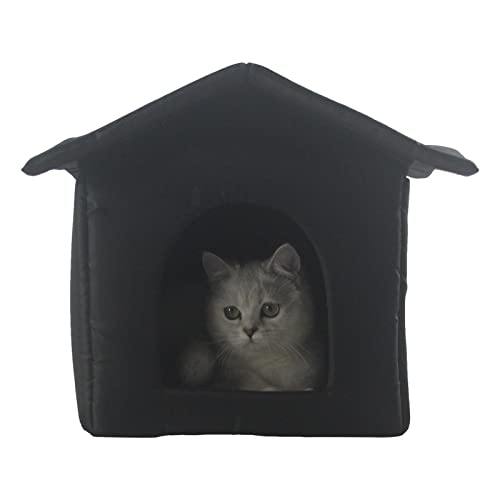 Haustier Unterschlupf Outdoor Katzenhaus Beheiztes Weiches Katzenhaus Oxford Tuch Katzenhaus Wetterfest Warm Katzenbett Feraal Katzenhaus Außen Haustierhaus für Katzen Hunde Haustier Zubehör Für von ARIOU