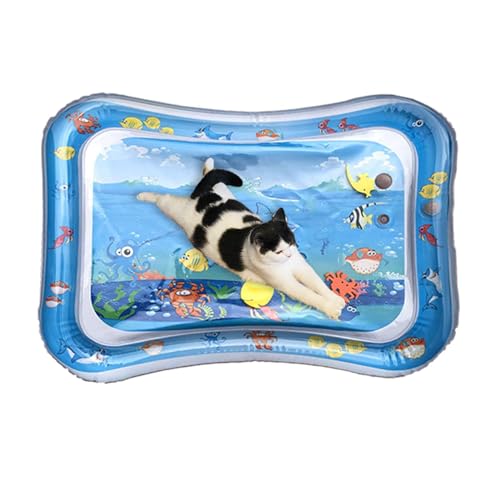 Katzen-Wassersensor-Spielmatte, Wasser-Sensormatte für Katzen | Wassersensorische PVC-Spielmatte zur Kühlung von Haustieren | Wärmeabsorbierende Sommer-Must-Have-Matte für bequemes Spielen mit Haustie von ARIOU