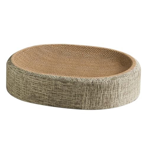 Katzenkratzbrett – Katzenkratzmatte | 2-in-1 Kratzmatte Katzenbett | 41 x 31 x 10 cm / 16,14 x 12,2 x 3,93 cm ovale Katzenkratzmatte, Kratzmatte für Indoor-Katzen von ARIOU