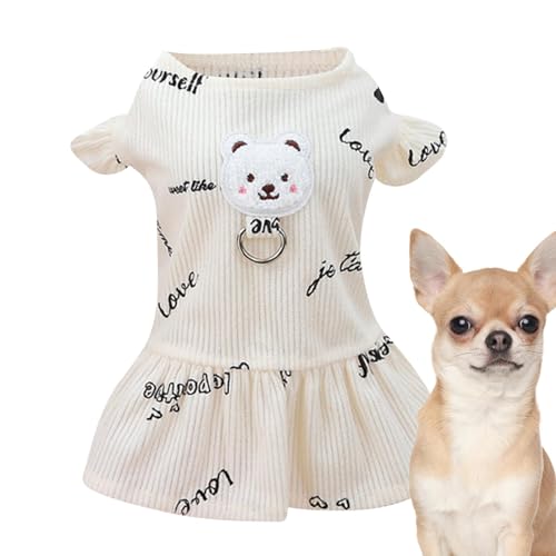 Kleine Hundekleider, Bärenmuster, Hundekostüm, Cartoon-Polyester, tägliches Tragen, bequem, modisch, weiche Haustierkleidung für Hunde, Welpen, Haustiere, Katzen von ARIOU