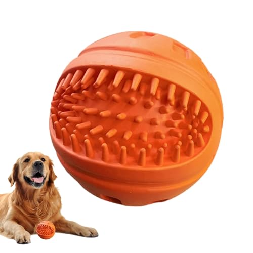 Quietschender Hundeball - Zähne Schleifen Spielzeug Kauball | Zahnen Kauen Hunde Spielzeug | Lustiger Lachen Sound Ball | Gummi Bissfest Haustier Spielzeug | Robuste Struktur Zahnreinigung Spielzeug von ARIOU