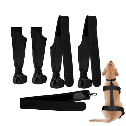 Suspender Hundestiefel, wasserdichte Pfotenschutz, weiche Welpenschuhe, Hundestiefel, Leggings, rutschfeste Hunde-Winterschuhe, verstellbare Stiefel für Hundepfoten, schützt vor heißem, kaltem und von ARIOU