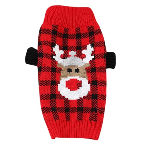 Weihnachtliche Hundekleidung – Weihnachtliche Haustierkleidung, Haustier-Weihnachtskostüm, Hunde-Weihnachtspullover, weich, warme Hunde-Shirts, , gestricktes Hundetuch, Haustierzubehör für von ARIOU