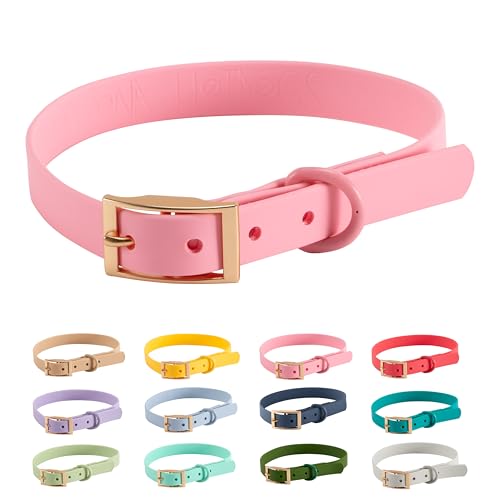 Halsband PVC Wasserabweisend |Arizona Hotdogs Hundehalsband Libraque | Rosa | 23-31 cm S von ARIZONA HOT DOGS