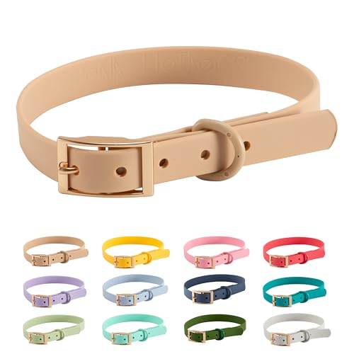 Halsband PVC Wasserabweisend |Arizona Hotdogs Hundehalsband Scorpius | Beige | 23-31 cm S von ARIZONA HOT DOGS