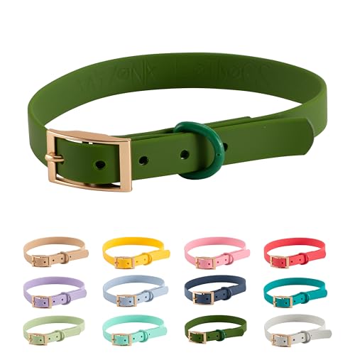 Halsband PVC Wasserabweisend |Arizona Hotdogs Hundehalsband Taurus | Khaki | 23-31 cm S von ARIZONA HOT DOGS