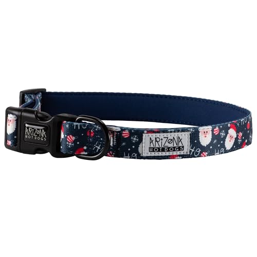 Halsband Weihnachten | Arizona Hotdogs Hundehalsband Hohoho | Nylon mit Neopren | L von ARIZONA HOT DOGS