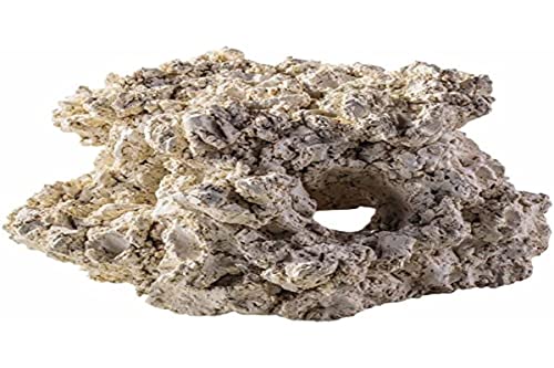 ARKA Riffkeramik Höhle 2-Loch - 10 cm - Aus natürlichen Rohstoffen gefertigte Höhle, schadstofffrei mit hoher Porosität, Made in Germany, für Meerwasseraquarien, Made in Germany von ARKA Aquatics