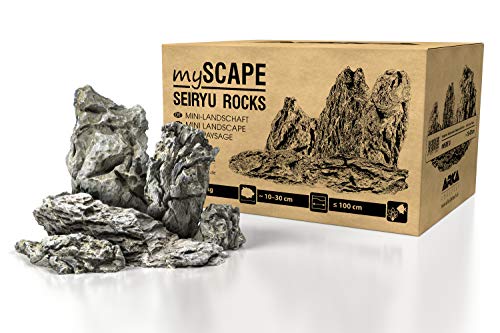 ARKA mySCAPE-Rocks Seiryu - 10kg Mix - Mini-Landschaft - Natur Aquarium Steine für einzigartige Aquascapes im Süßwasser Aquarium & Aufbauten in jedem Terrarium - Ca. 10-30 cm von ARKA