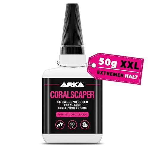 ARKA Coralscaper - 50 g - flüssig - Korallenkleber Gel für schnelles & ergiebiges Verkleben von Korallen in Meerwasseraquarien, fest & zuverlässig von ARKA