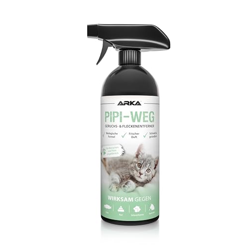 PIPI-WEG Geruchsneutralisierer 750 ml - Enzymreiniger Konzentrat - Geruchsentferner und Fleckenentferner gegen alle Gerüche, wie Katzenurin oder Ausscheidungen auf Sofa, Sessel, Matratze, Auto uvm. von ARKA