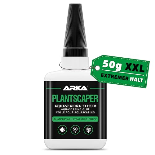 ARKA Plantscaper - 50 g dünnflüssig - Pflanzenkleber für Aquascaping, schnell & ergiebig, ideal zum Befestigen von Pflanzen, Moosen & Wurzeln in Süßwasseraquarien von ARKA