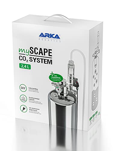 ARKA mySCAPE-CO2 System - 2,4 L - Selbst befüllbares, benutzerfreundliches CO2-System aus hochwertigem Edelstahl inkl. Zubehör, ideal für Aquascaping in Süßwasseraquarien. von ARKA