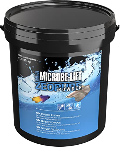 MICROBE-LIFT Zeopure Powder - 11,5 kg - Effektives Zeolith Pulver (50 Micron) für die Reduktion von Ammonium, Nitrat & Phosphat, verbessert Wasserqualität in Allen Aquarien. von ARKA