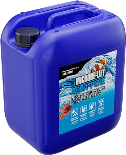 Microbe-Lift Aqua-Pure - 5000 ml - Flüssiges Filtermedium für kristallklares Wasser in Allen Aquarien, 100% biologisch, verbessert Wasseraufbereitung, für Meer- & Süßwasseraquarien. von ARKA