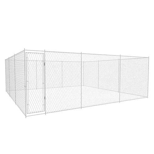 ARKEM Outdoor-Hundezwinger Verzinkter Stahl 570x570x185 cm Hundegehege Indoor Welpenauslauf von ARKEM