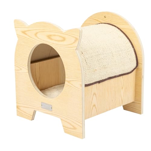 ARMARKAT Modell S1203 Premium Holz Katzen-Versteck 38,1 cm (L) x 38,1 cm (B) x 40,6 cm (H) von ARMARKAT