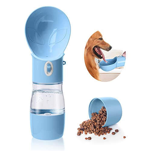 ARMLULU Hunde-Wasserflasche – spülmaschinenfestes Material, multifunktionale, tragbare Hunde-Wasserflasche mit Futterbehälter, Hundewasserflasche, geeignet für Outdoor-Aktivitäten, Spazierengehen, von ARMLULU