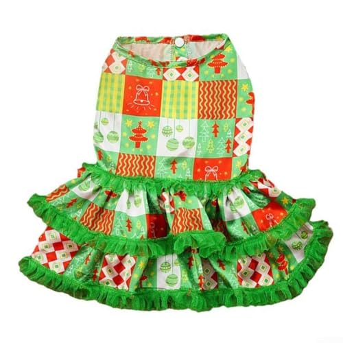 Hunde- und Katzenkostüm aus weichem Polyester im Weihnachtsbaum-Design, tolles Outfit für Winterfeste (L) von ARMYJY