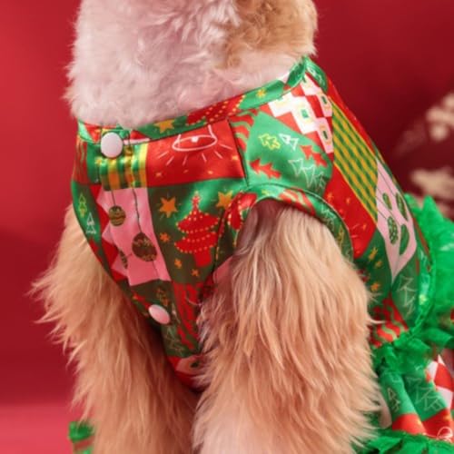 Hunde- und Katzenkostüm aus weichem Polyester im Weihnachtsbaum-Design, tolles Outfit für Winterfeste (S) von ARMYJY