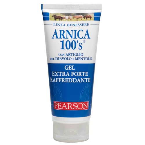 ARNICA 100'S - Arnika für Pferde, extra stark kühlendes Pearson Gel Arnika-Creme mit Teufelskralle und Menthol. EntErmüdende und entspannende Salbe [100 ml] von ARNICA 100'S