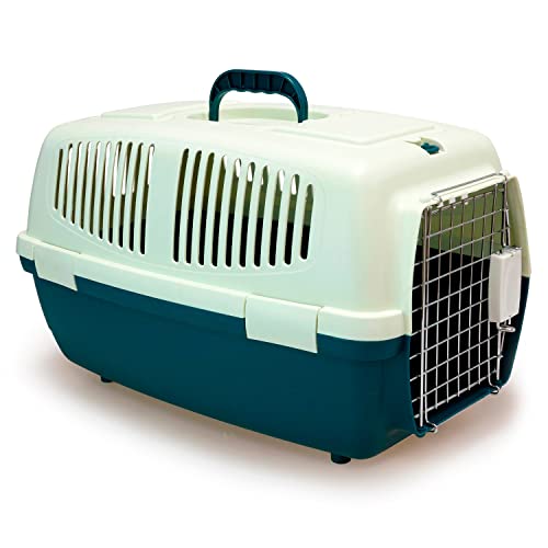 Arquivet Transportbox aus Kunststoff für Haustiere, 59 x 36 x 33 cm, kleine oder mittelgroße Hunde und Katzen, große Nagetiere, Transportbox für Zug und Auto von Arquivet