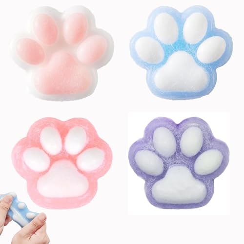 ARROMI 6 Stück Katzenpfoten, Squishy, Squishy Katzenpfote, Fufu Squishy, Squishy Katze, Spielzeug zum Drücken in Form von Katzenpfoten, Katzenpfoten, Anti-Stress-Spielzeug für Kinder und Erwachsene von ARROMI