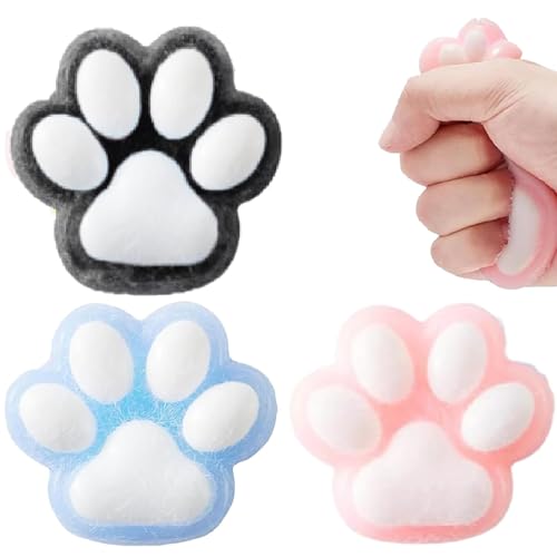 Squishy Katzenpfotenspielzeug, Fufu Squishy, Anti-Stress-Katzenspatte, Squishy Katze, Spielzeug zum Drücken der Katzenpfoten, sensorisches Spielzeug, weich, lindert Stress von ARROMI