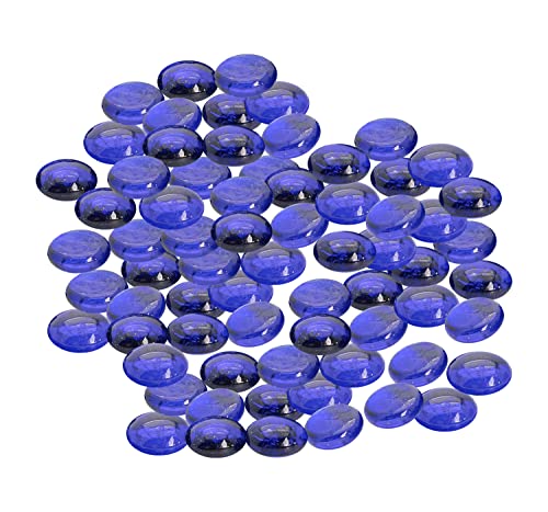 ARSUK Kiesel, gerundete Dekorsteine, für Vasen und Dekoration, Marbles, Glasmurmeln, Wohnaccessoires & Dekoartikel 170-180pcs (0.955kg) (Blau) von ARSUK