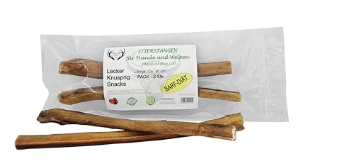 ARTISAN GIFT CO Dorrfleisch Hund Leckereien – 100% Trockenfleisch für Hunde und welpen, Geeignet für die Barf-Diät (125 g, Ochsenziemer für Hunde 30cm) von ARTISAN GIFT CO