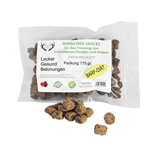 ARTISAN GIFT CO Natürliche Trainingsleckerlis für Hunde - 100% leckerlies getrocknetes Fleisch, geeignet für die Barf-Diät - Hühnerwürfel für Hunde von ARTISAN GIFT CO