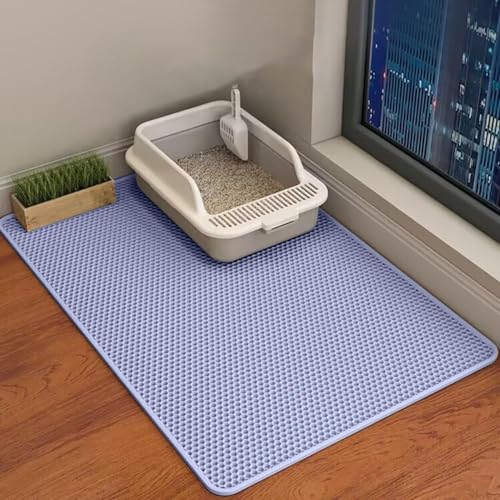 ARTSIM Adorapaws Katzenstreumatte, Adorapaws Katzenstreu-Matte, saubere Katzentoilette für Katzen, Adorapaws Katzenmatten für Streu, sammeln Sie gefallene Katzenstreu (30 x 45 cm, blau) von ARTSIM