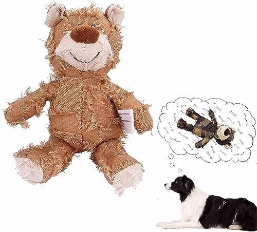 ARTSIM Extremebear Dog Companion for Heavy Chewers, Extreme Bear Dog Toy Large Dogs, Hund Plüschtiere Kauspielzeug, Quietschendes Hundespielzeug (S,Braun) von ARTSIM