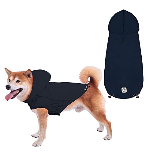 Hunderegenmantel, Regenmantel Hund Wasserdicht, Hunderegenmantel Wasserdicht Kleine Hunde, Hunderegenmantel Wasserdicht, Hunde Regenmantel, Hunde Hoodie, Hund Regenmantel (Navy Blau, L) von ARVOV