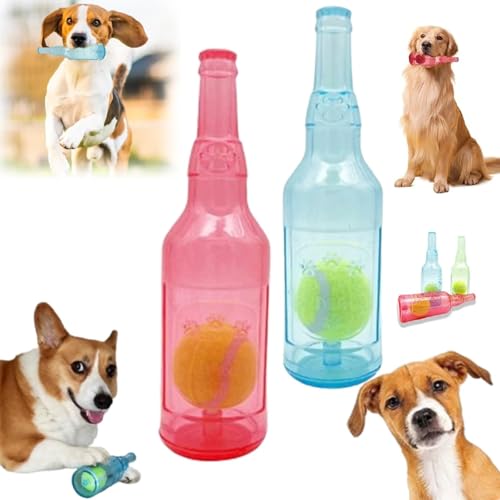 Crunchnplay Flaschenspielzeug, Zentric CrunchNPlay Flaschenspielzeug, Zentric Shop Flaschenspielzeug for Hunde, Plastikflaschenspielzeug for Hunde, Flaschenkauspielzeug for Hunde, Wasserflasche mit Ba von ARZARF