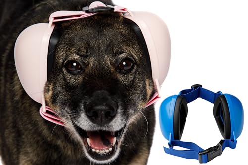 ARpaw Hunde-Ohrenschützer für Lärmschutz, 29 dB NRR – Hundeohrenschutz – Hunde-Kopfhörer zur Angstlinderung (Medium, Blau) von ARpaw