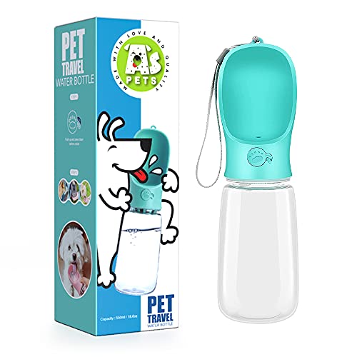 AS Pets Tragbare Wasserflasche für Hunde, 550 ml, Haustier-Wasserspender, Haustier-Wasserflasche, geeignet zum Spazierengehen, antibakteriell, auslaufsicher, Hundegeschenk von AS Pets